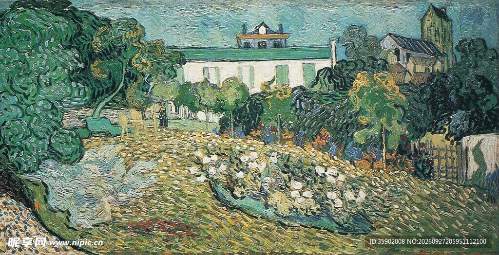 郊野田园风景油画