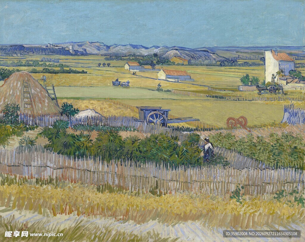 郊野田园风景油画