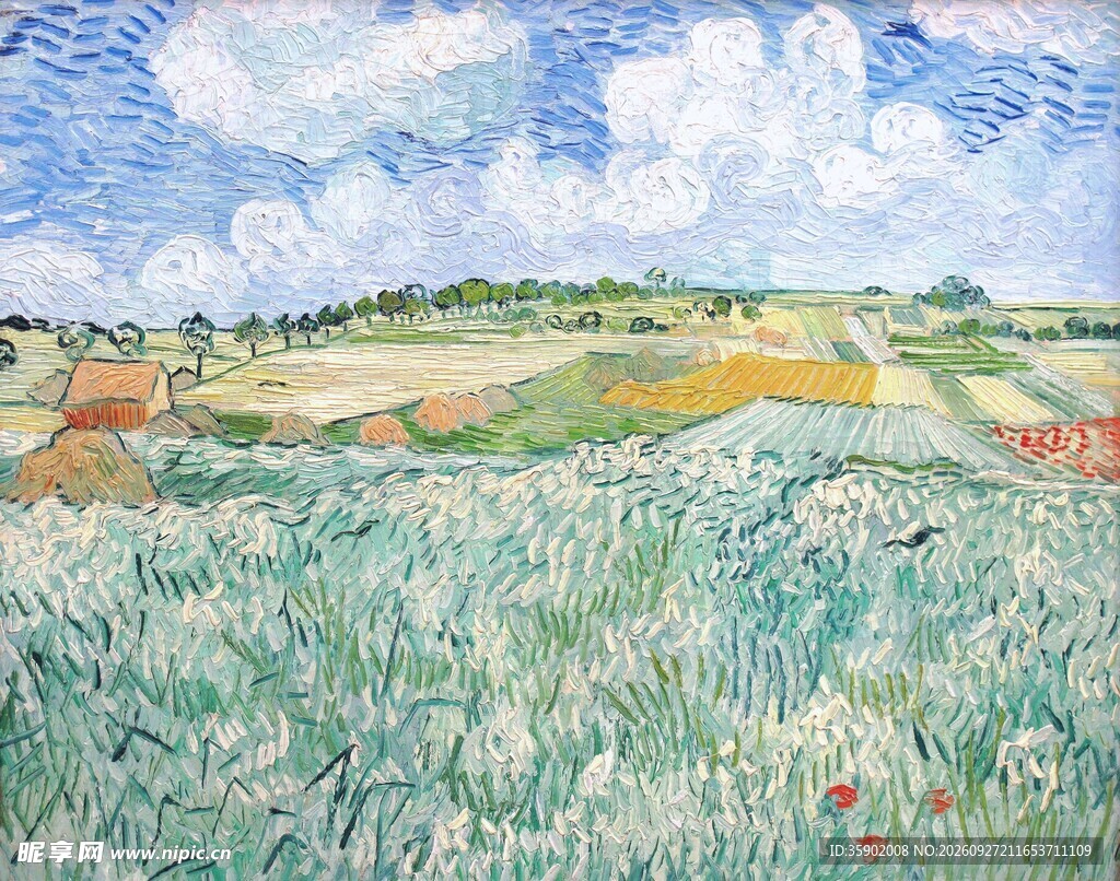 印象派郊野风景油画
