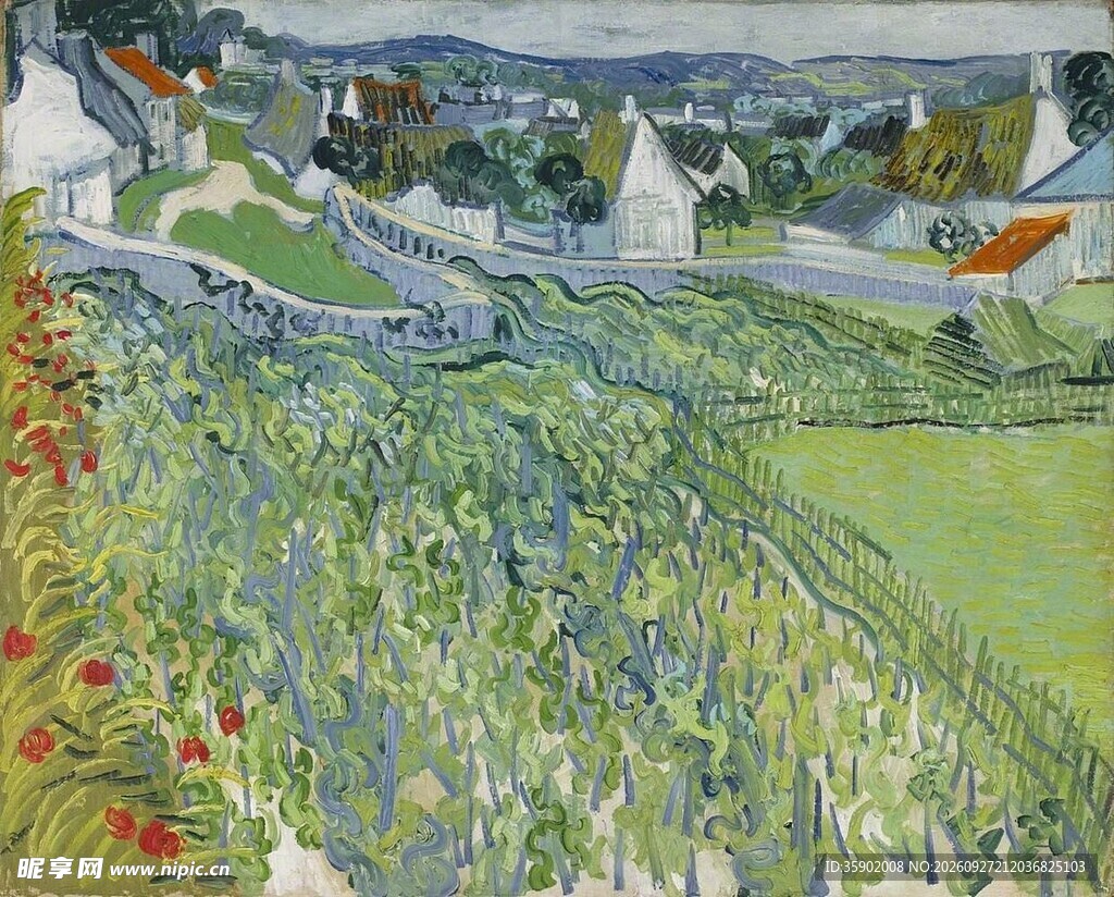 乡村田园风景油画
