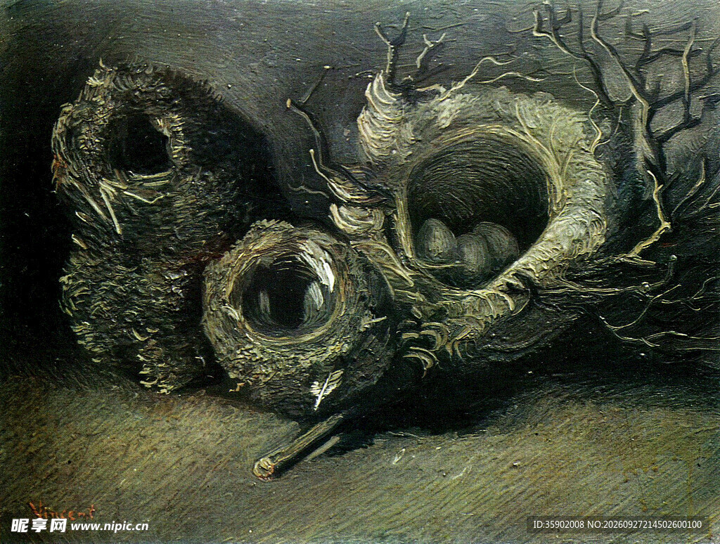 复古海螺静物油画