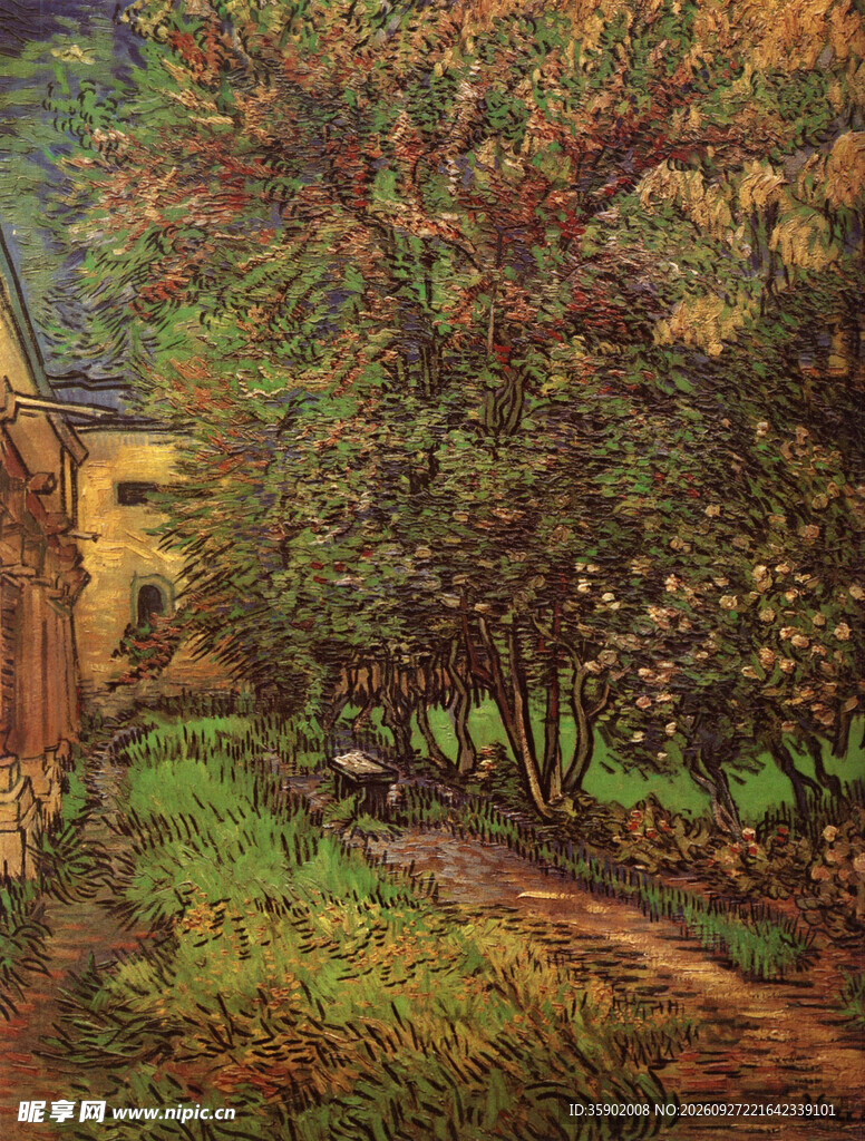 田园村居风景油画