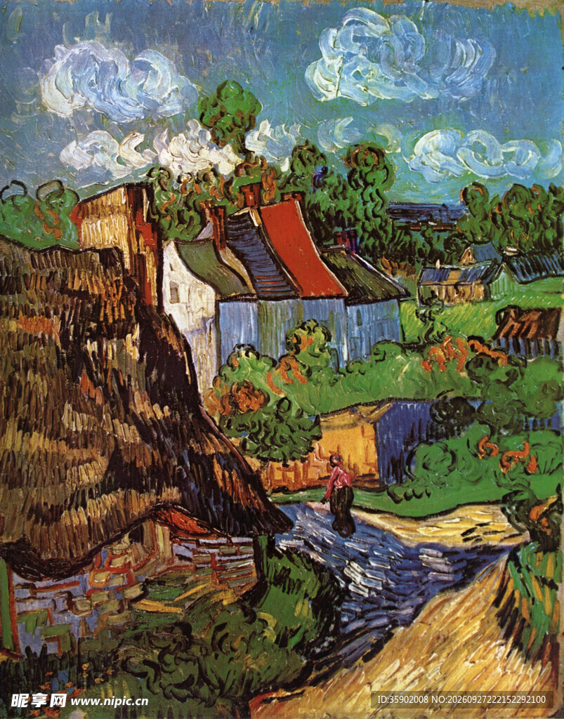 乡村田园风景油画