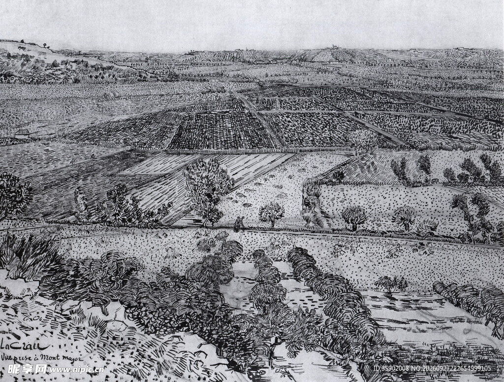 黑白老照片郊野风光