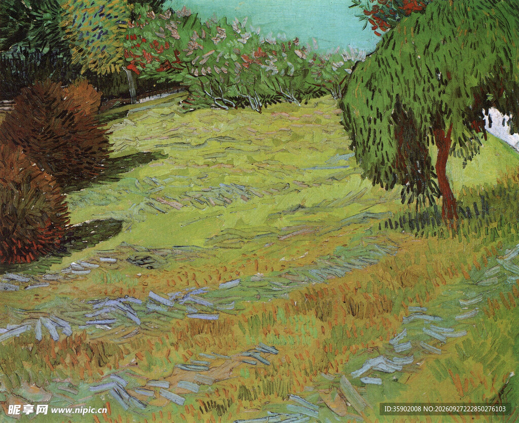 乡野田园风景油画