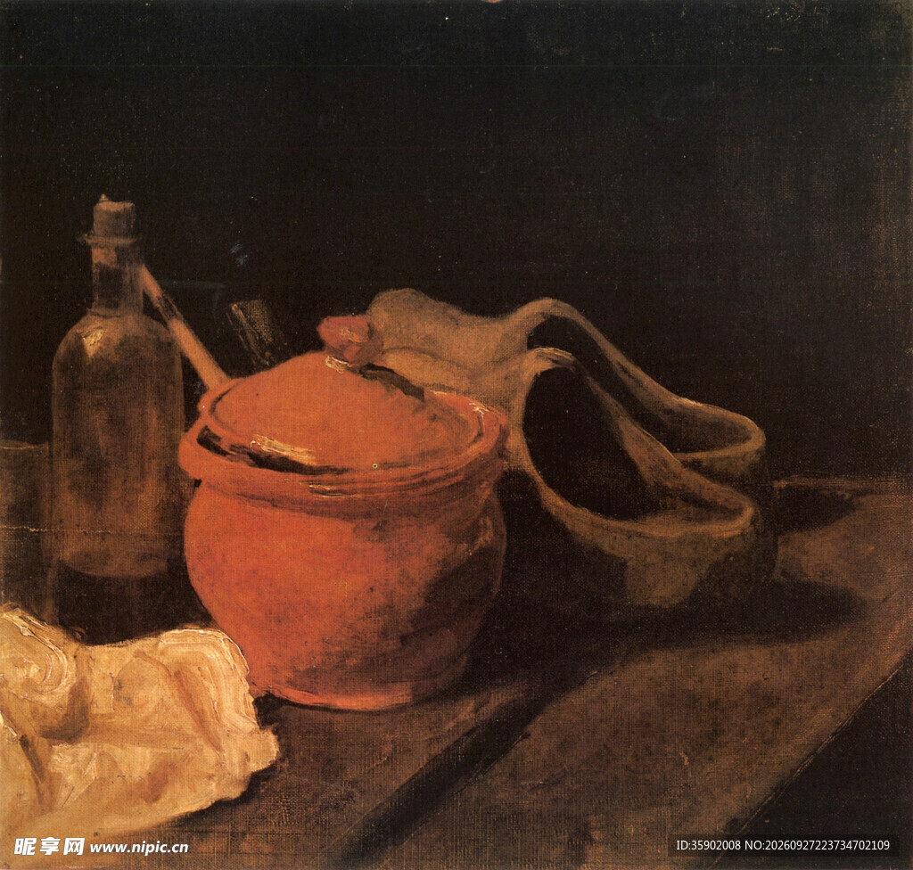 复古静物油画