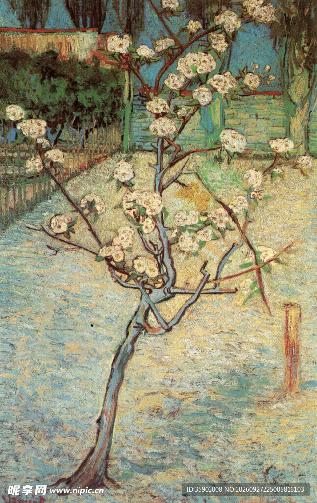 春日花树油画