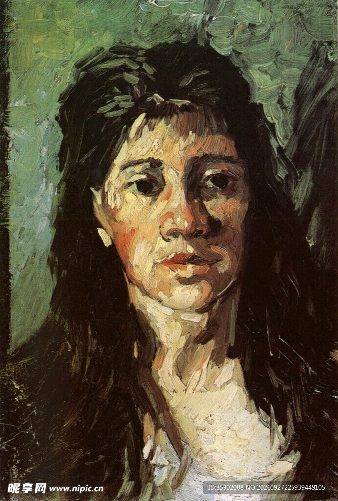 梵高女性肖像油画作品