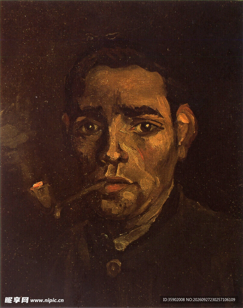 复古男子肖像油画