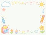 可爱手绘校园装饰边框