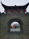 中式古城门城楼