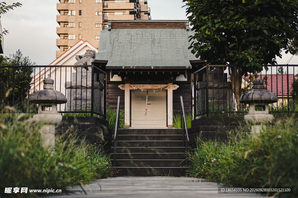 日式庭院入口景观