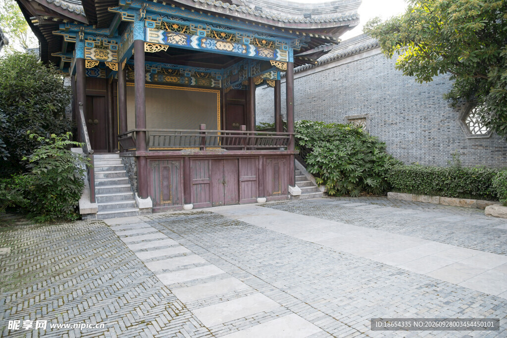 中式古典古建戏台