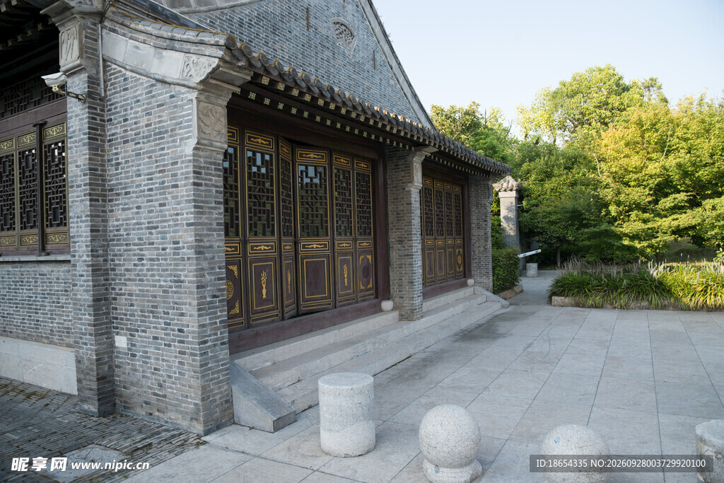 中式古建庭院景致