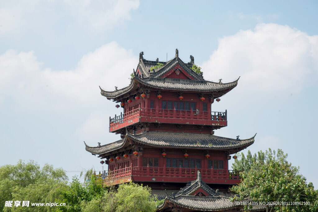 中式古典楼阁风光