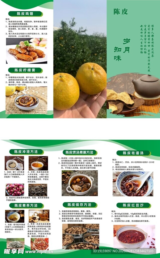 茶叶三折页