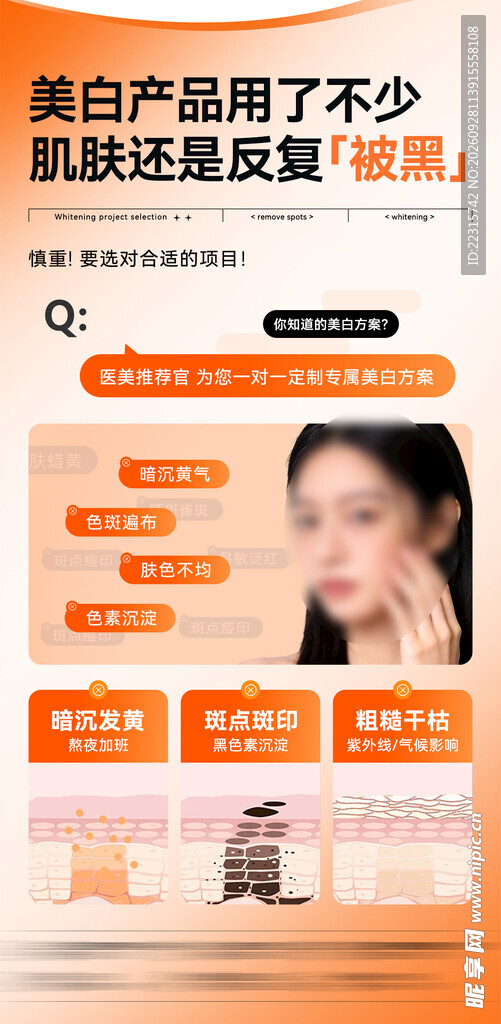 肌肤美白海报设计
