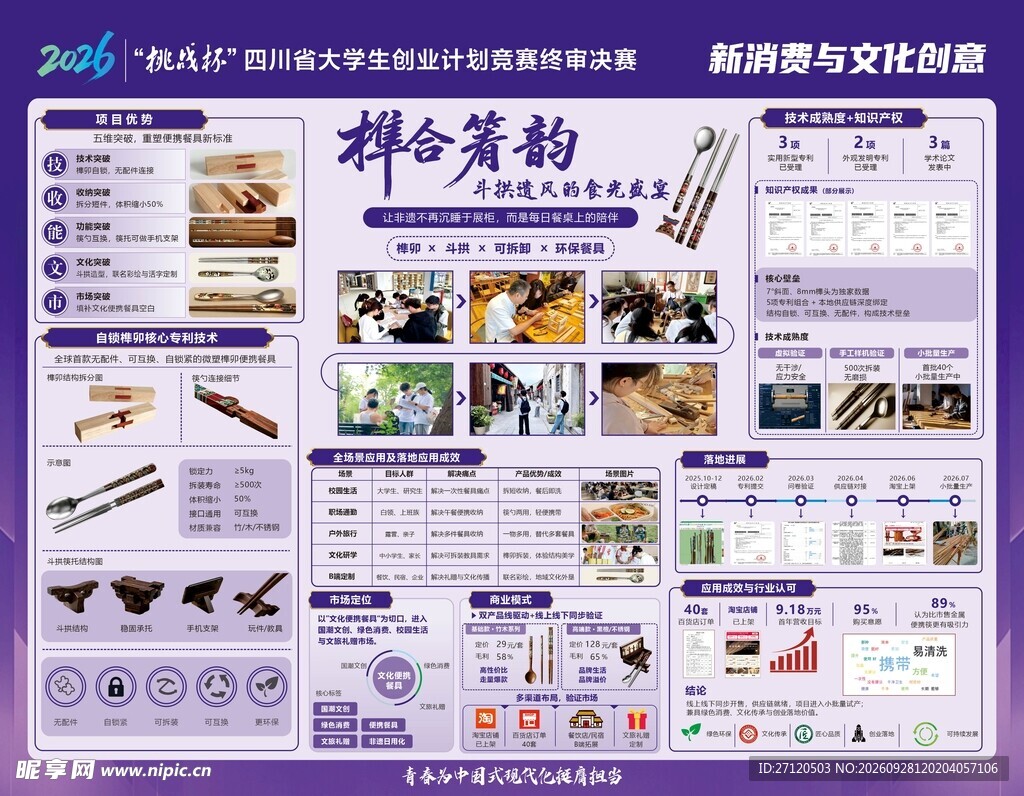 榫合箫韵文创项目展板