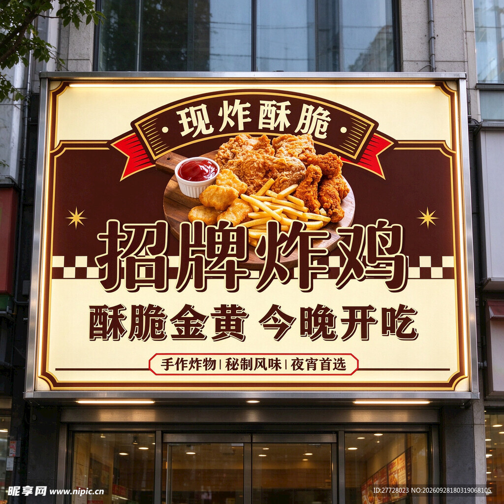 招牌炸鸡 门头