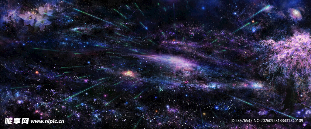 深空梦幻星空纹理背景