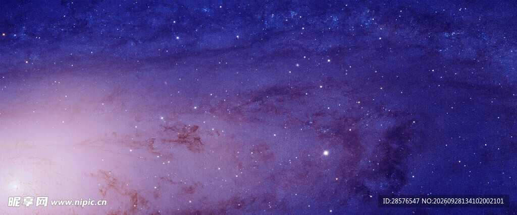 梦幻紫蓝星云背景