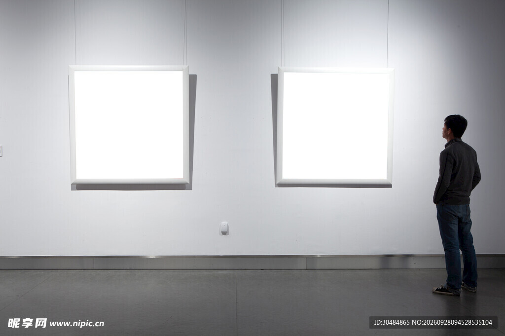 展厅空白画框