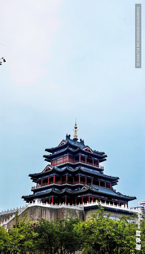 中式古典楼阁景观