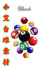 小艾台球主题创意图案