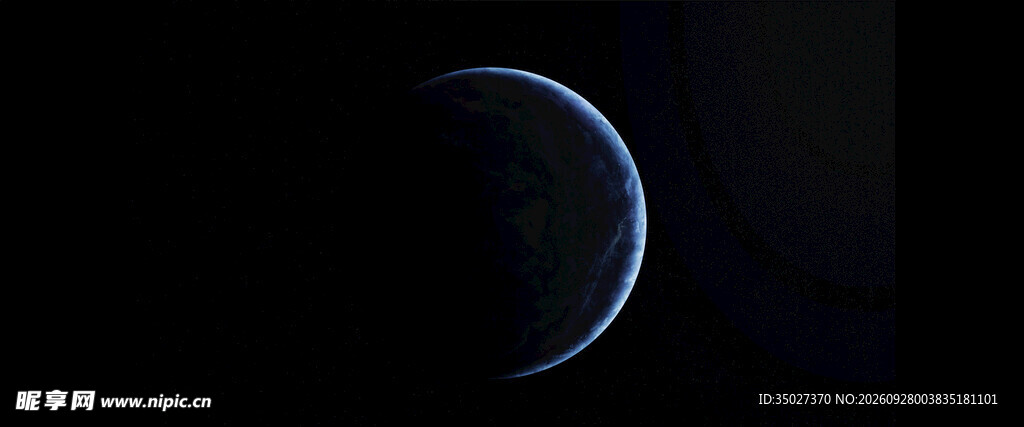 深空隐现蓝色星球