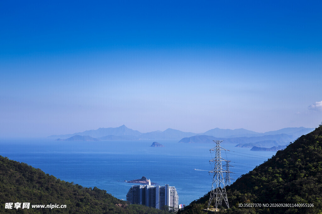 山海晴空远眺风光