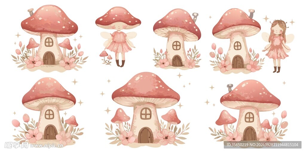 蘑菇屋贴纸集