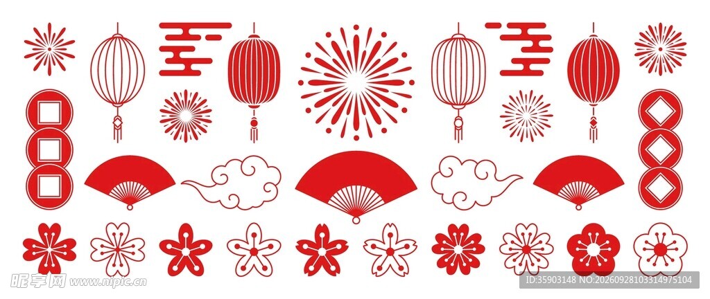 国风喜庆素材