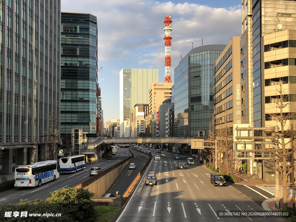 城市中心道路街景