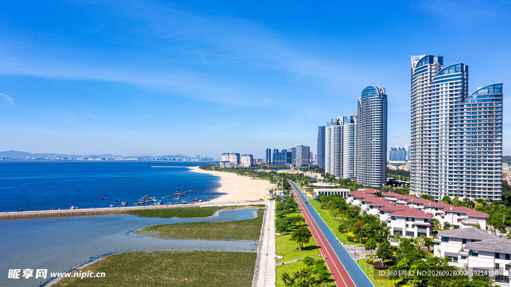 滨海城市海岸风光