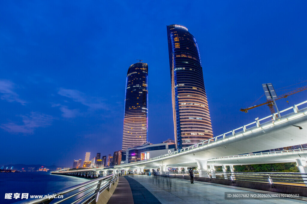 厦门双子塔夜景