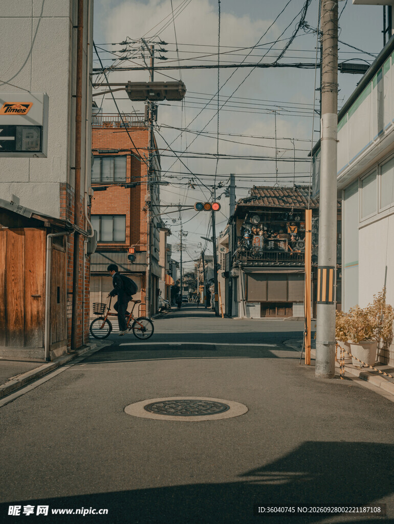 日系复古街巷街景