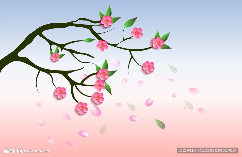 桃花背景素材