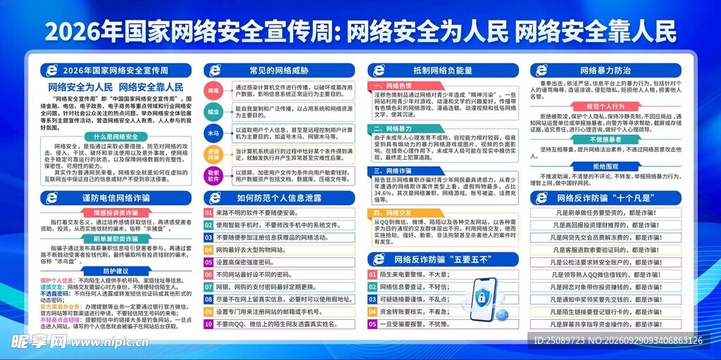 网络安全展板
