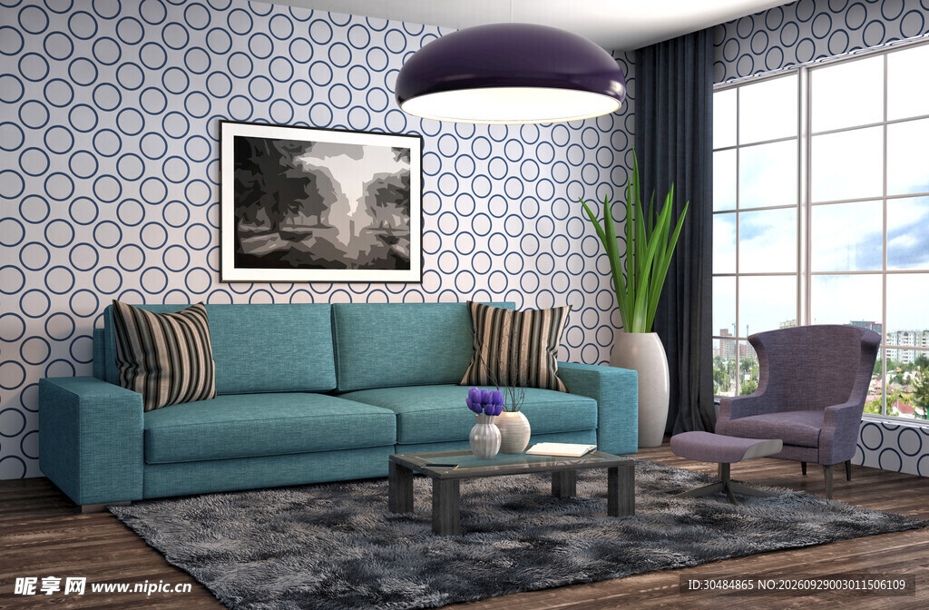 现代简约客厅家居场景