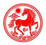 骏马剪纸图案