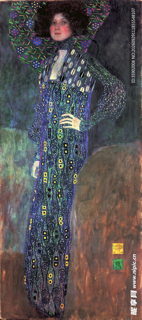 克里姆特女性肖像油画
