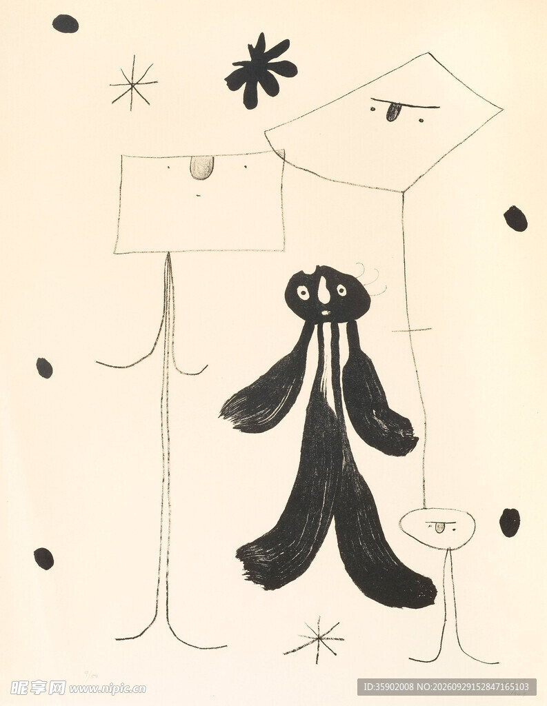 童趣抽象手绘艺术插画