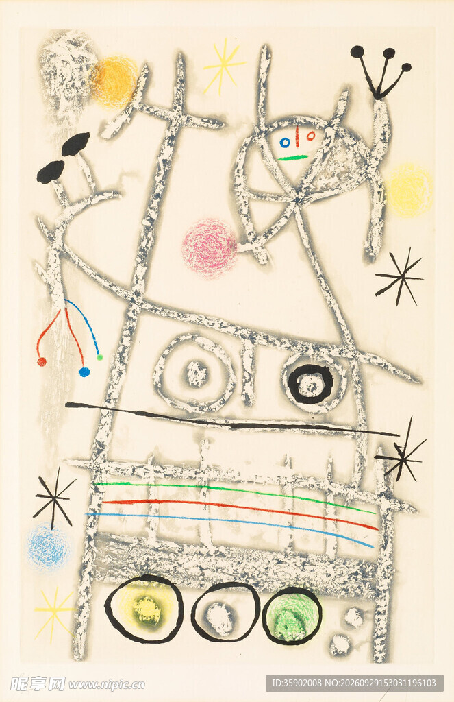 童趣抽象线条装饰画