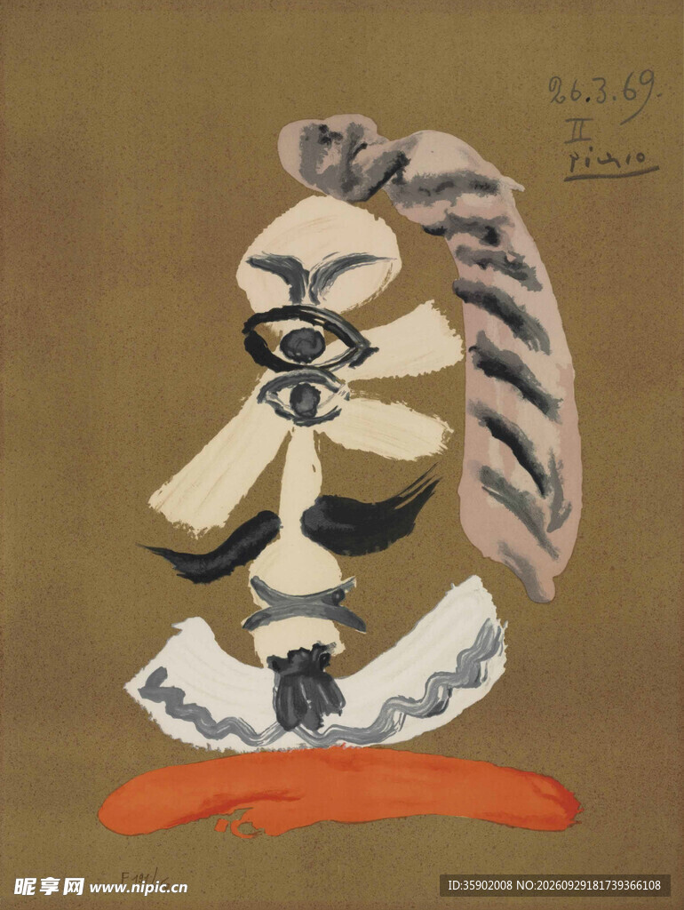 抽象人像艺术画作