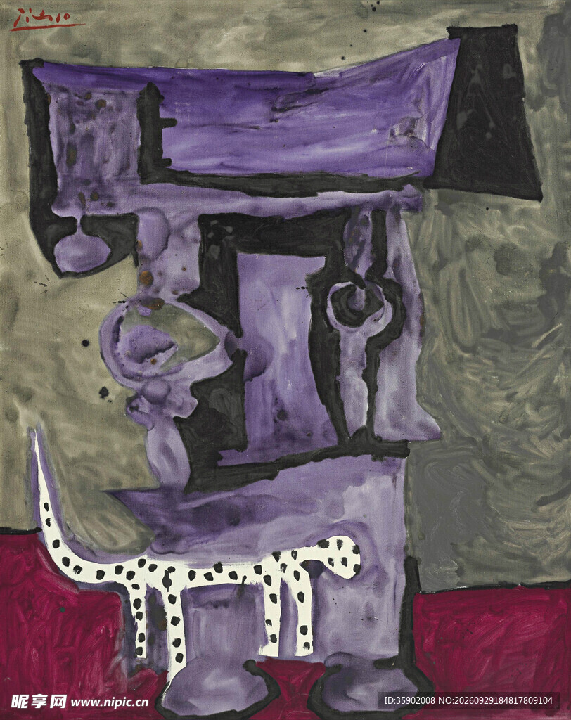 抽象紫调创意艺术画