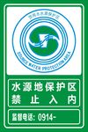 水源地保护区禁止入内标牌