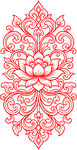 中式古典莲花纹矢量素材