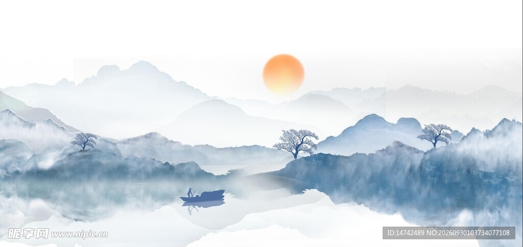 水墨山水背景