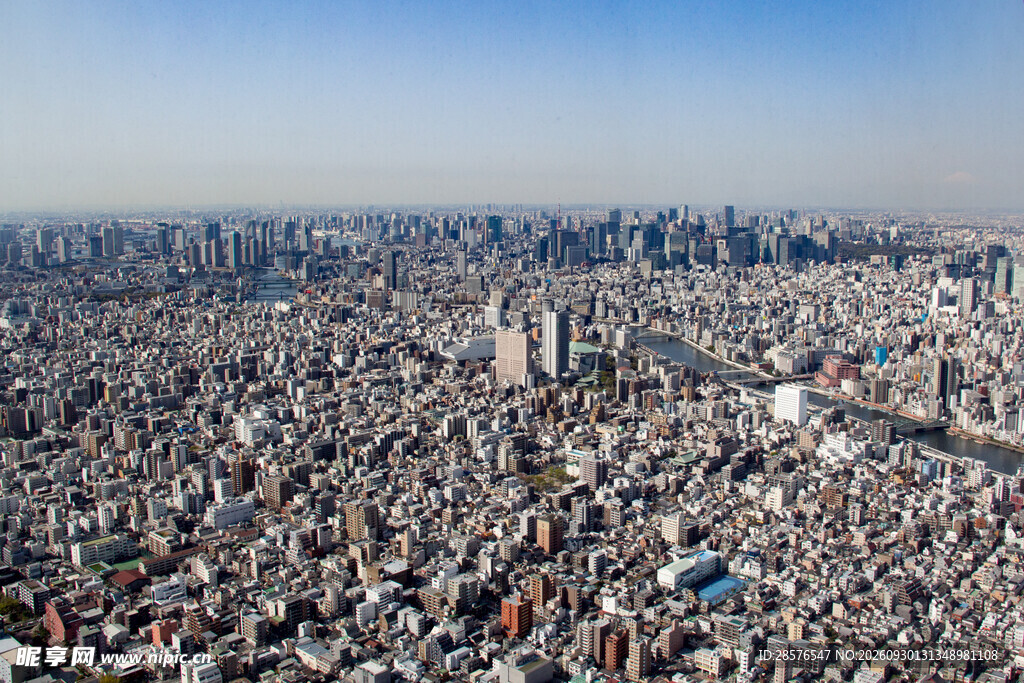 高空俯瞰城市全景