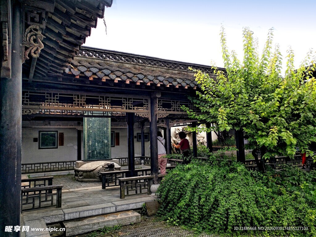中式古建庭院风光